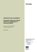 Percussion drilling of borehole HLX20 for investigation of lineament EW002. Oskarshamn site investigation