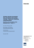 Variable-density groundwater flow simulations and particle tracking - numerical modelling using DarcyTools. Preliminary site description of the Simpevarp area - version 1.1