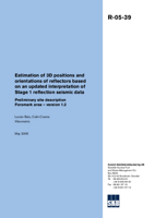 Estimation of 3D positions and orientations of reflectors based on an updated interpretation of Stage 1 reflection seismic data. Preliminary site description Forsmark area - version 1.2