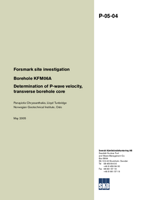 Borehole KFM06A. Determination of P-wave velocity, transverse borehole core. Forsmark site investigation